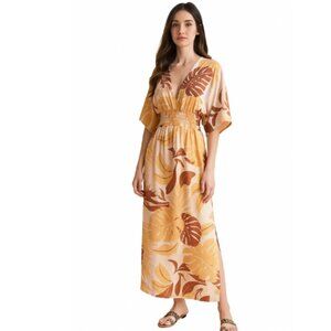 L*Space Sungazer Maxi Dress in Tropical Bronze NWT Size Small